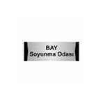 Özarslan Dizayn Bay Soyunma Odası 10x20 cm Gümüş Renk Metal Yönlendirme Levhası