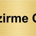 Özarslan Dizayn Bay Soyunma Odası 7x20 cm Altın Renk Metal Yönlendirme Levhası