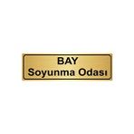 Özarslan Dizayn Bayan Soyunma Odası 5x20 cm Altın Renk Metal Yönlendirme Levhası