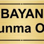 Özarslan Dizayn Bayan Soyunma Odası 7x20 cm Altın Renk Metal Yönlendirme Levhası