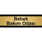 Özarslan Dizayn Bebek Bakım Odası 10x20 cm Altın Renk Metal Yönlendirme Levhası