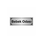 Özarslan Dizayn Bebek Odası 7x20 cm Gümüş Renk Metal Yönlendirme Levhası
