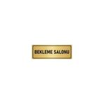 Özarslan Dizayn Bekleme Salonu 7x20 cm Altın Renk Metal Yönlendirme Levhası