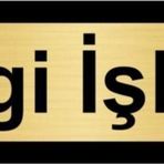 Özarslan Dizayn Bilgi İşlem 10x20 cm Altın Renk Metal Yönlendirme Levhası