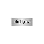 Özarslan Dizayn Bilgi İşlem 10x20 cm Gümüş Renk Metal Yönlendirme Levhası