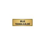 Özarslan Dizayn Bilgi Teknolojileri 5x20 cm Altın Renk Metal Yönlendirme Levhası