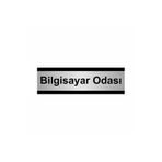 Özarslan Dizayn Bilgisayar Odası 10x20 cm Gümüş Renk Metal Yönlendirme Levhası