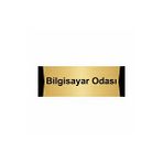Özarslan Dizayn Bilgisayar Odası 5x20 cm Altın Renk Metal Yönlendirme Levhası