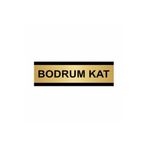 Özarslan Dizayn Bodrum Kat 7x20 cm Altın Renk Metal Yönlendirme Levhası