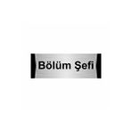 Özarslan Dizayn Bölüm Şefi 10x20 cm Gümüş Renk Metal Yönlendirme Levhası