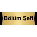 Özarslan Dizayn Bölüm Şefi 5x20 cm Altın Renk Metal Yönlendirme Levhası
