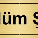 Özarslan Dizayn Bölüm Şefi 7x20 cm Altın Renk Metal Yönlendirme Levhası