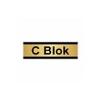 Özarslan Dizayn C Blok 7x20 cm Altın Renk Metal Yönlendirme Levhası