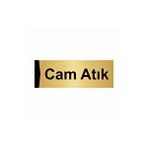Özarslan Dizayn Cam Atık 7x20 cm Altın Renk Metal Yönlendirme Levhası