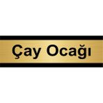 Özarslan Dizayn Çay Ocağı 10 x 20 cm Metal Yönlendirme Levhası - Altın