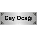 Özarslan Dizayn Çay Ocağı 7 x 20 cm Gümüş Renk Metal Yönlendirme Levhası