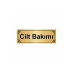 Özarslan Dizayn Cilt Bakımı 7x20 cm Altın Renk Metal Yönlendirme Levhası