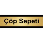 Özarslan Dizayn Çöp Sepeti 10 x 20 cm Metal Yönlendirme Levhası - Altın