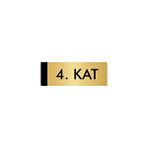 Özarslan Dizayn Departman Kapı İsimliği 4. Kat 7x20 cm Altın Renk Metal Yönlendirme Levhası