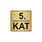 Özarslan Dizayn Departman Kapı İsimliği 5. Kat 5x20 cm Altın Renk Metal Yönlendirme Levhası