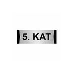 Özarslan Dizayn Departman Kapı İsimliği 5. Kat 5x20 cm Gümüş Renk Metal Yönlendirme Levhası
