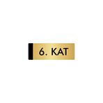Özarslan Dizayn Departman Kapı İsimliği 6. Kat 5x20 cm Gümüş Renk Metal Yönlendirme Levhası