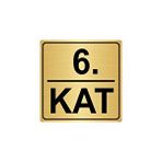 Özarslan Dizayn Departman Kapı İsimliği 6. Kat 7x20 cm Altın Renk Metal Yönlendirme Levhası