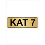 Özarslan Dizayn Departman Kapı İsimliği 7. Kat 10x20 cm Altın Renk Metal Yönlendirme Levhası