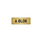 Özarslan Dizayn Departman Kapı İsimliği A Blok 5x20 cm Altın Renk Metal Yönlendirme Levhası