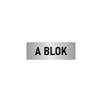 Özarslan Dizayn Departman Kapı İsimliği A Blok 5x20 cm Gümüş Renk Metal Yönlendirme Levhası