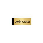 Özarslan Dizayn Departman Kapı İsimliği Amir Odası 5x20 cm Altın Renk Metal Yönlendirme Levhası