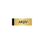 Özarslan Dizayn Departman Kapı İsimliği Arşiv 5x20 cm Altın Renk Metal Yönlendirme Levhası