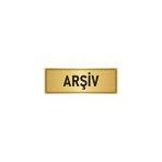 Özarslan Dizayn Departman Kapı İsimliği Arşiv 7x20 cm Altın Renk Metal Yönlendirme Levhası