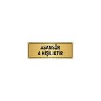 Özarslan Dizayn Departman Kapı İsimliği Asansör 4 Kişiliktir 5x20 cm Altın Renk Metal Yönlendirme Levhası