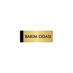 Özarslan Dizayn Departman Kapı İsimliği Asansör Bakım Odası 7x20 cm Altın Renk Metal Yönlendirme Levhası