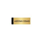 Özarslan Dizayn Departman Kapı İsimliği Asistan Odası 5x20 cm Altın Renk Metal Yönlendirme Levhası