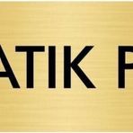 Özarslan Dizayn Departman Kapı İsimliği Atık Pil 10x20 cm Altın Renk Metal Yönlendirme Levhası