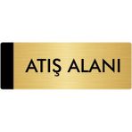 Özarslan Dizayn Departman Kapı İsimliği Atış Alanı 10x20 cm Altın Renk Metal Yönlendirme Levhası