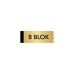 Özarslan Dizayn Departman Kapı İsimliği B Blok 10x20 cm Altın Renk Metal Yönlendirme Levhası