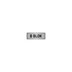 Özarslan Dizayn Departman Kapı İsimliği B Blok 5x20 cm Gümüş Renk Metal Yönlendirme Levhası
