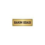 Özarslan Dizayn Departman Kapı İsimliği Bakım Odası 10x20 cm Altın Renk Metal Yönlendirme Levhası