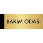 Özarslan Dizayn Departman Kapı İsimliği Bakım Odası 5x20 cm Altın Renk Metal Yönlendirme Levhası