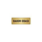 Özarslan Dizayn Departman Kapı İsimliği Bakım Odası 7x20 cm Altın Renk Metal Yönlendirme Levhası