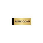 Özarslan Dizayn Departman Kapı İsimliği Bebek Bakım Odası 10x20 cm Altın Renk Metal Yönlendirme Levhası
