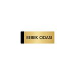 Özarslan Dizayn Departman Kapı İsimliği Bebek Bakım Odası 7x20 cm Altın Renk Metal Yönlendirme Levhası