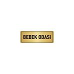 Özarslan Dizayn Departman Kapı İsimliği Bebek Odası 10x20 cm Altın Renk Metal Yönlendirme Levhası