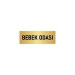 Özarslan Dizayn Departman Kapı İsimliği Bebek Odası 5x20 cm Altın Renk Metal Yönlendirme Levhası