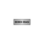Özarslan Dizayn Departman Kapı İsimliği Bebek Odası 7x20 cm Gümüş Renk Metal Yönlendirme Levhası