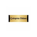 Özarslan Dizayn Departman Kapı İsimliği Çalışma Odası 10x20 cm Altın Renk Metal Yönlendirme Levhası