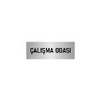 Özarslan Dizayn Departman Kapı İsimliği Çalışma Odası 10x20 cm Gümüş Renk Metal Yönlendirme Levhası